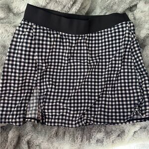 Black and White Gingham Skirt